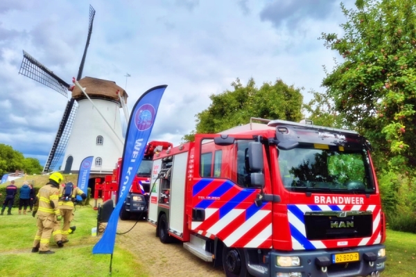 Brandweer oefent